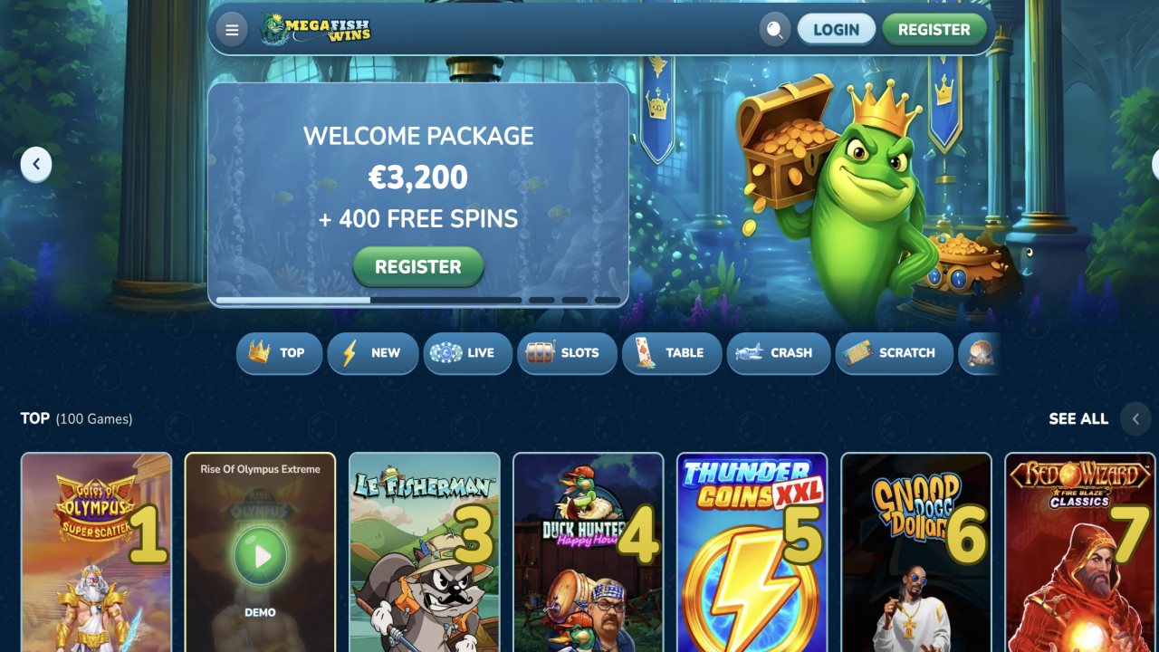 MegafishWins Website